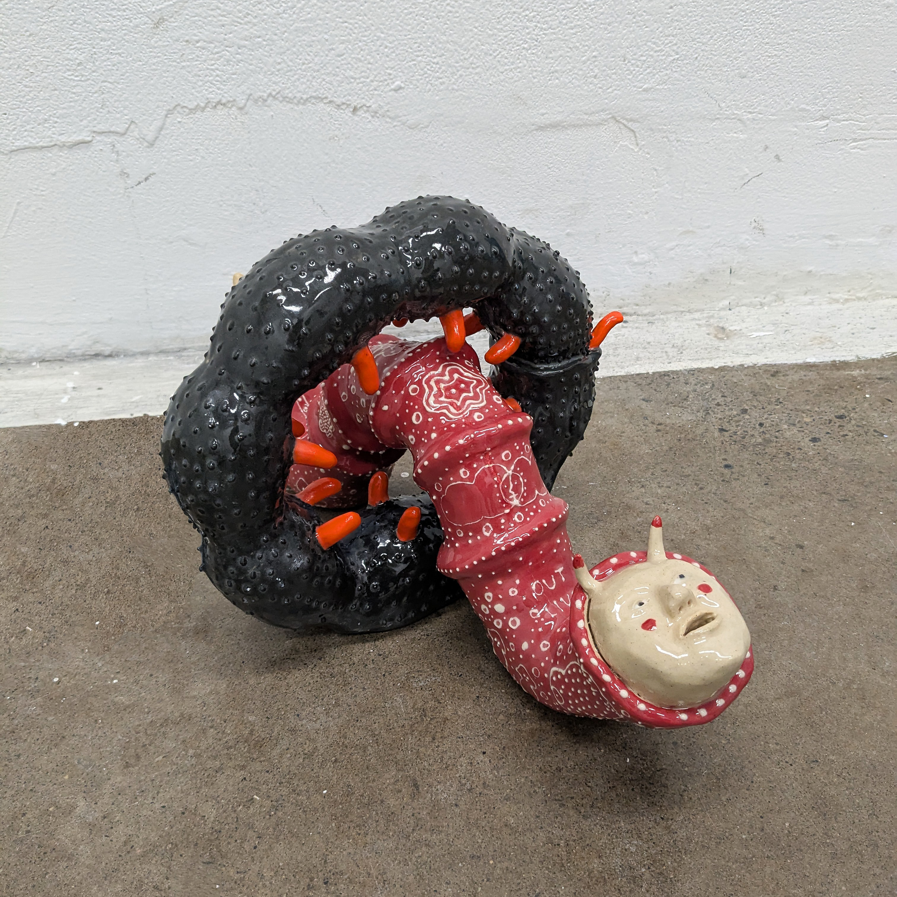 Dirt is My Politic Installation - Detail - Self Suck Centipede & Survivor