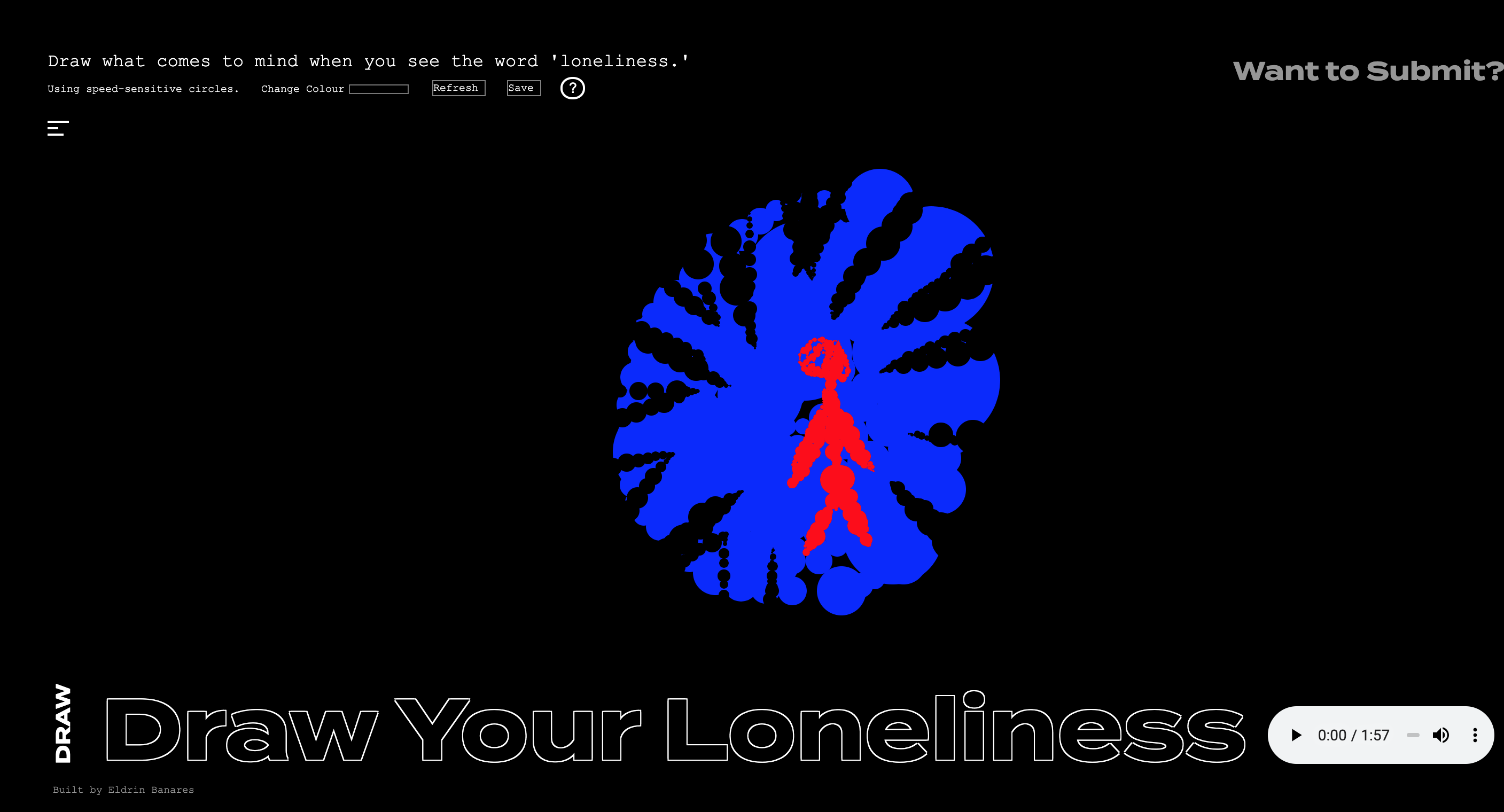 Draw Your Loneliness Website (Drawing Page)