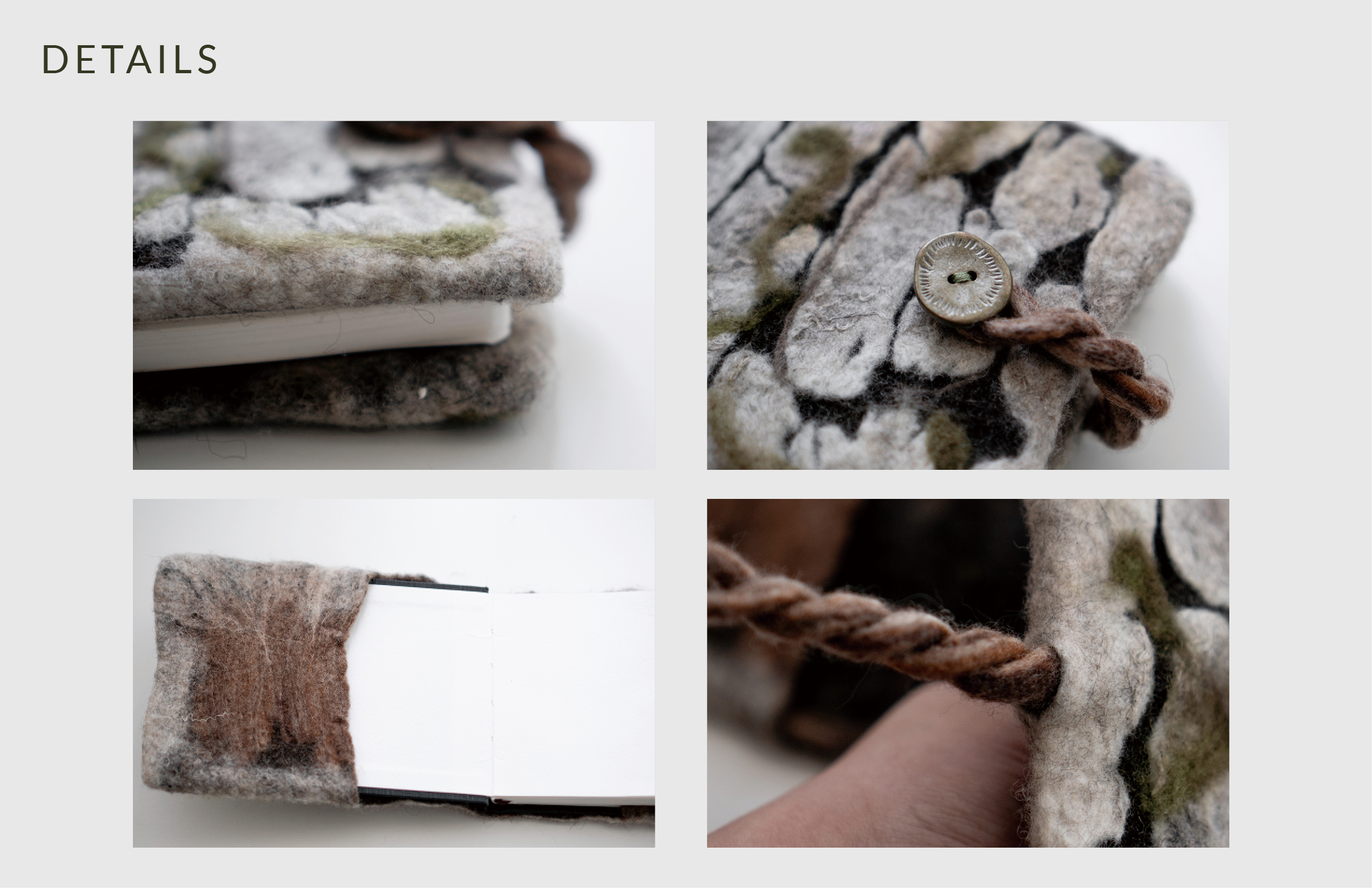 Bark Over The Journal: Felted Object