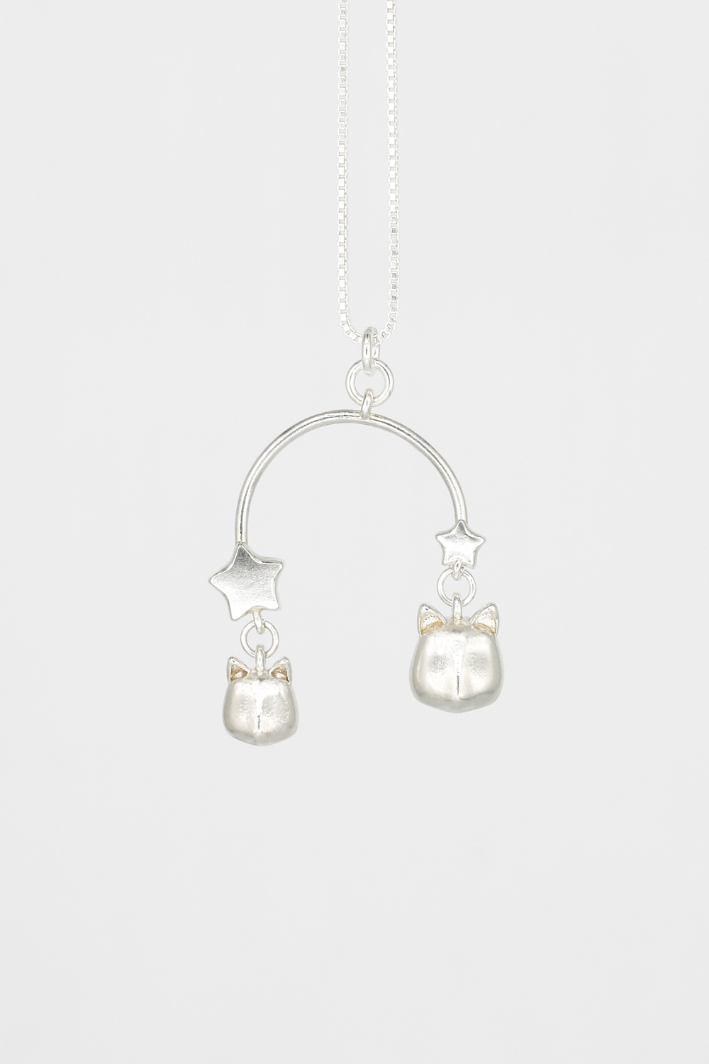 Star Bridge and Two Cats Necklace