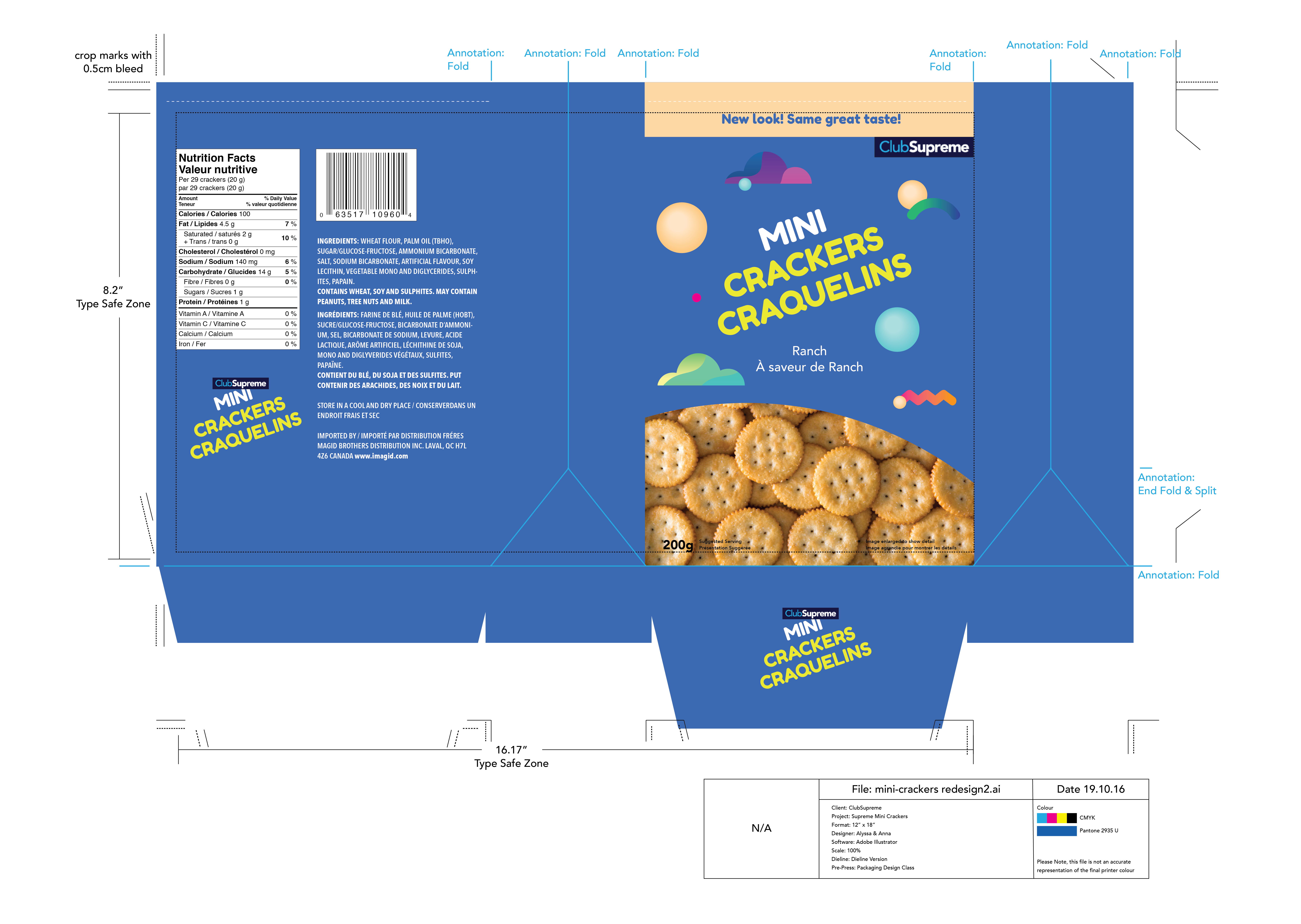 Ranch Flavour Dieline