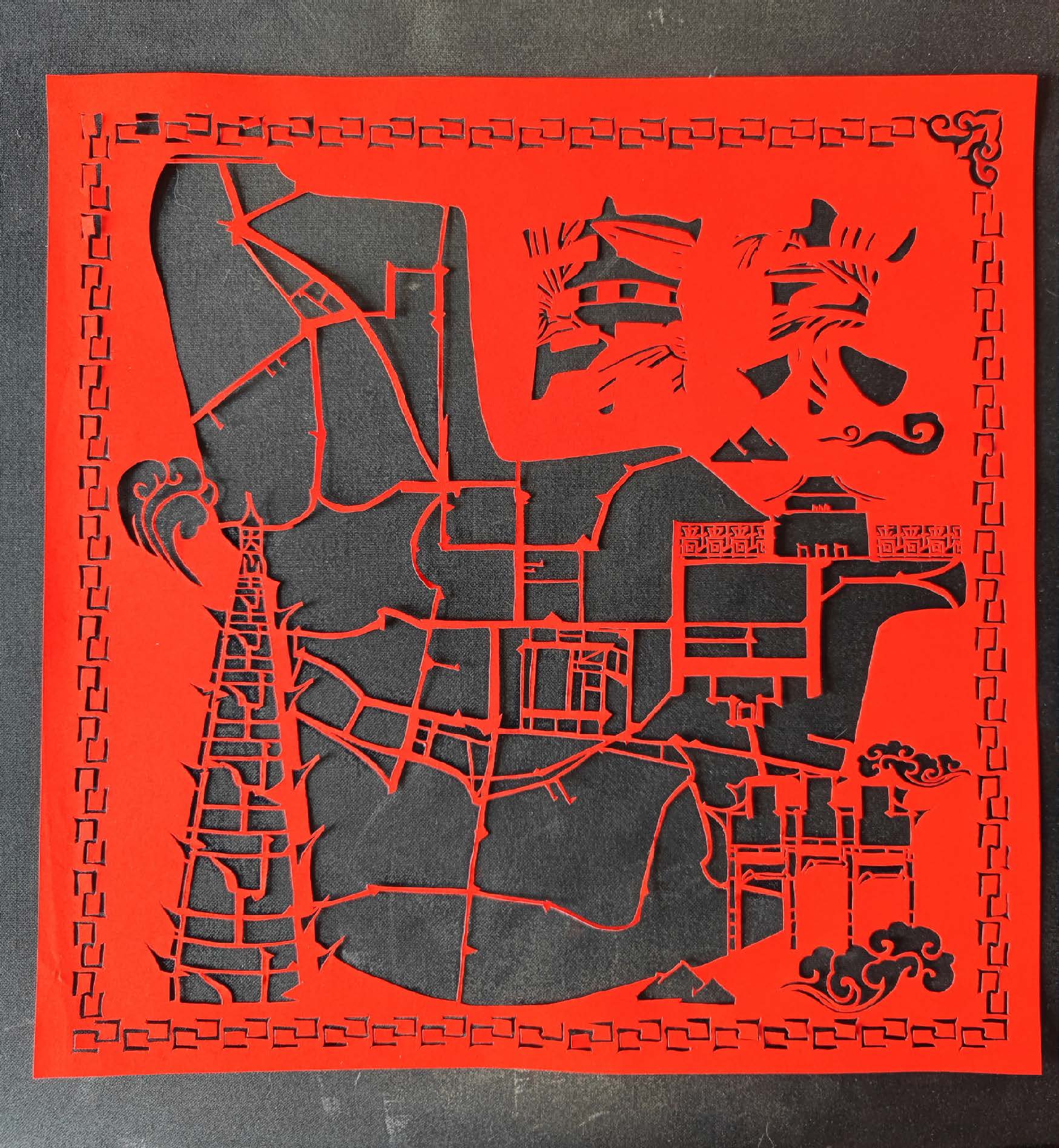 City Map Paper Cut