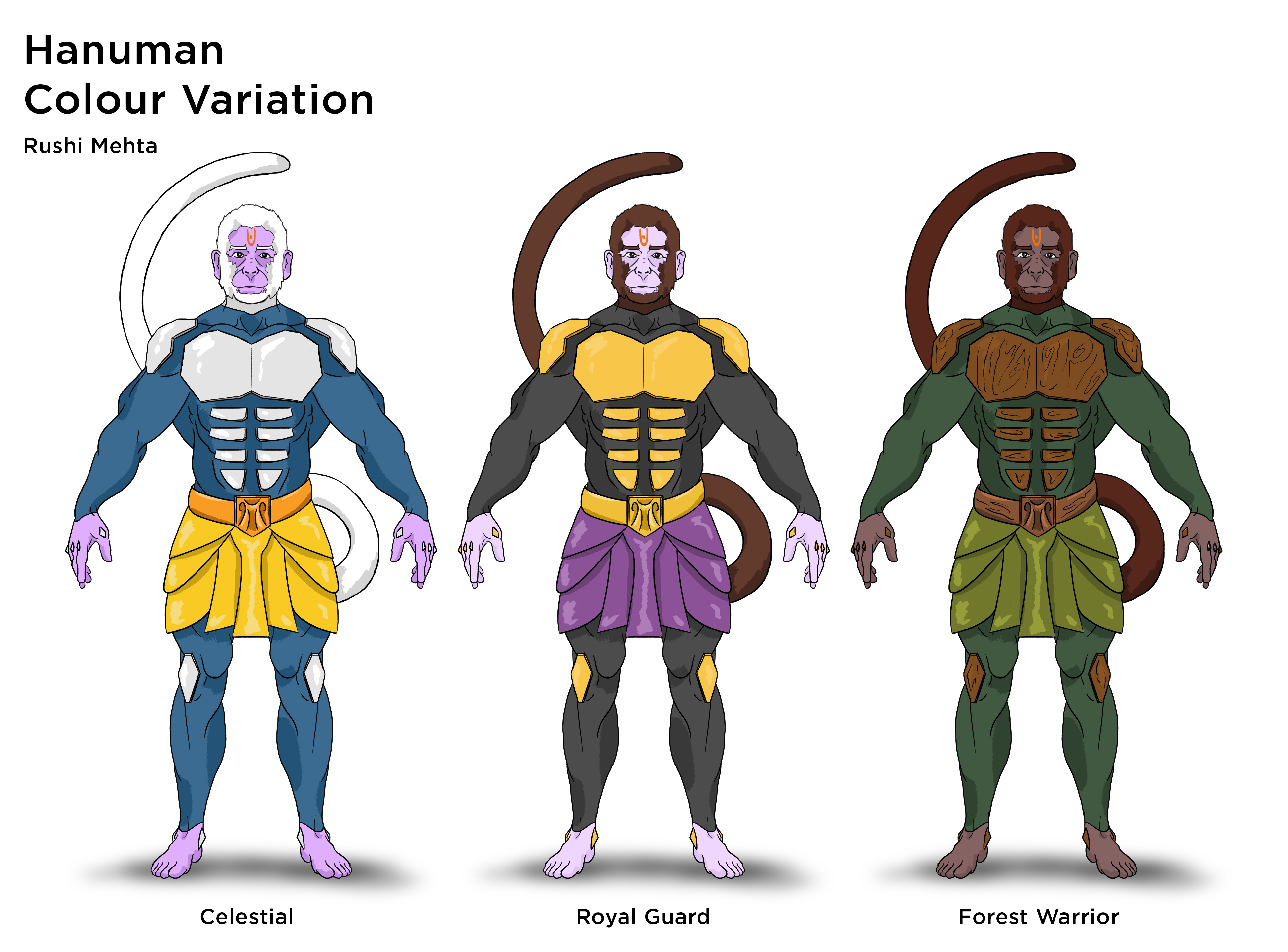 Hanuman Colour Variations