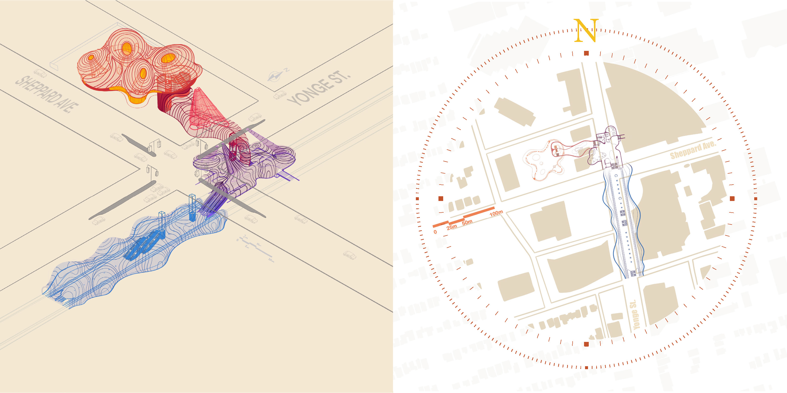 Isometric Wireframe and Floor Plans