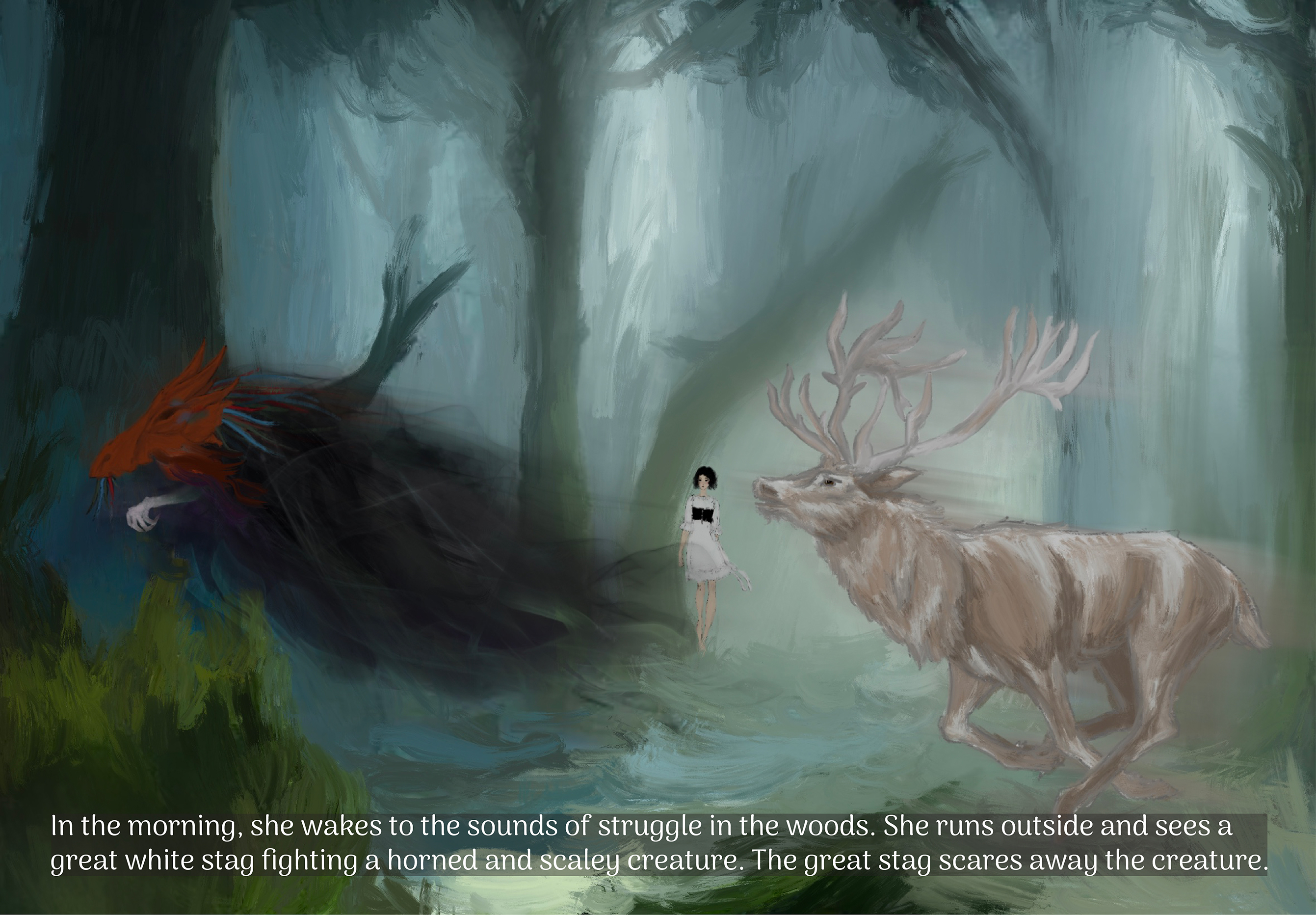 “The Crystal Coffin” - The Illustrated Story Scene 3