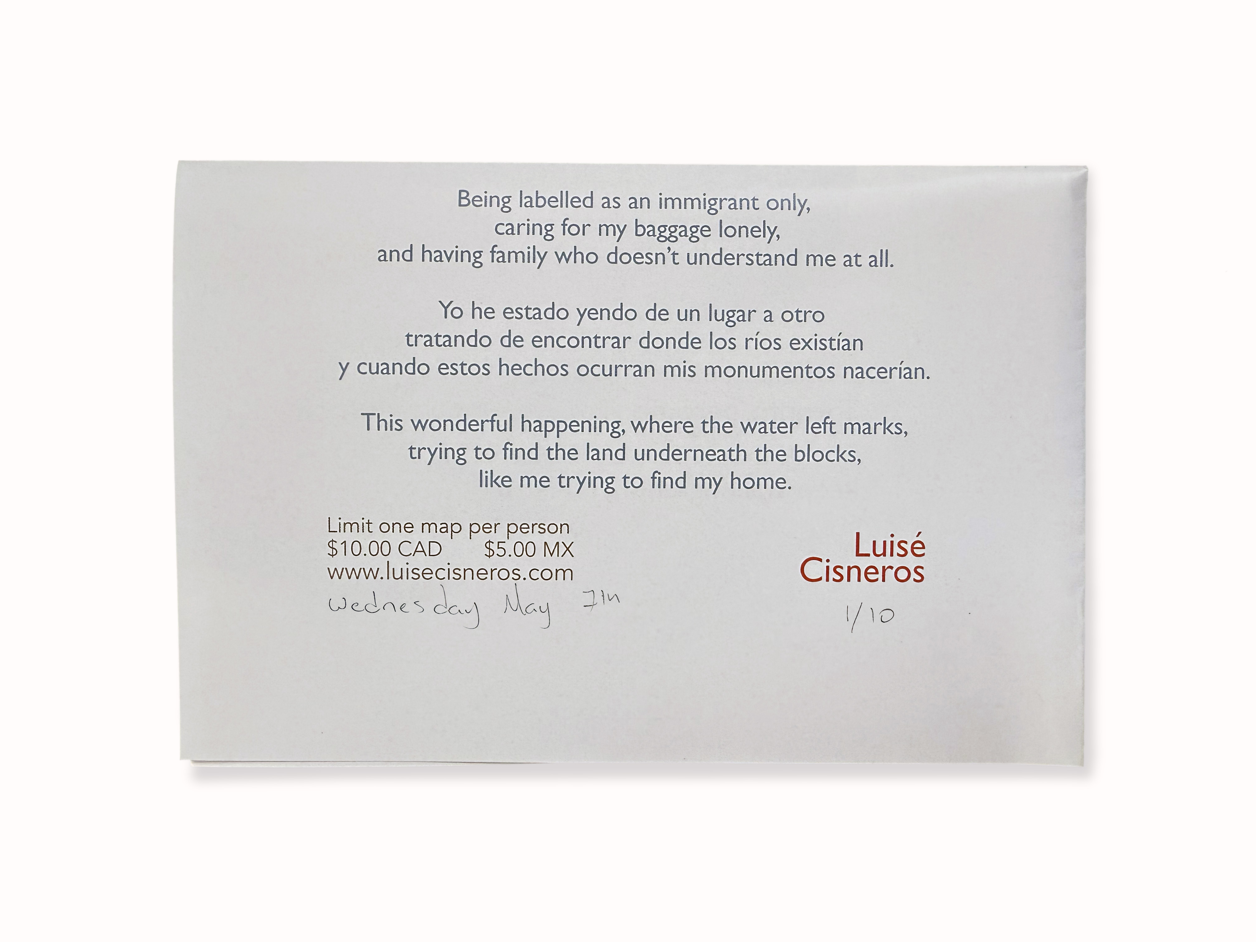 Happenings in the Land Map folded back