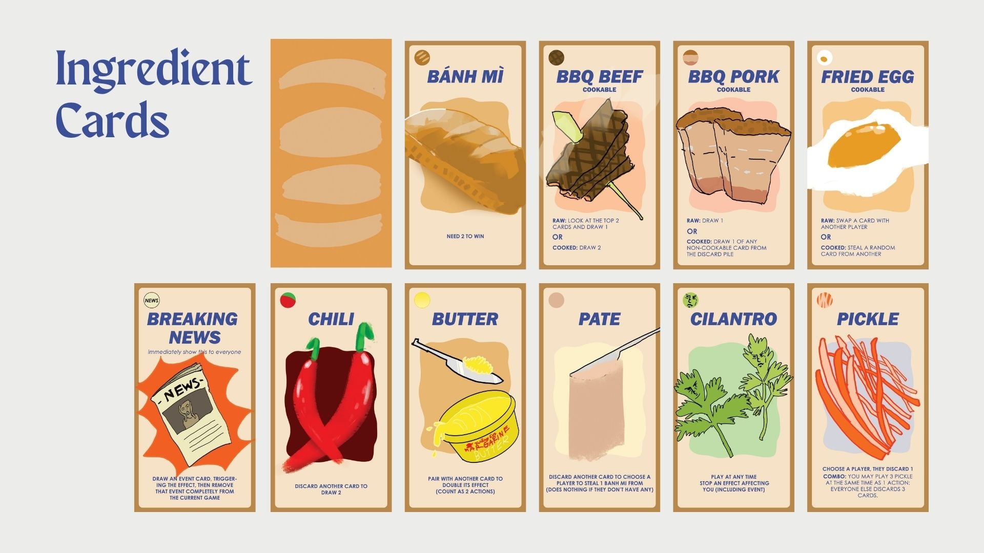 Ingredients Cards