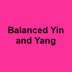 Balanced Yin and Yang