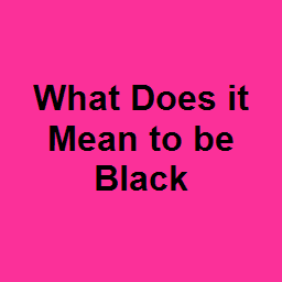 What Does it Mean to be Black