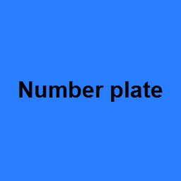 Number plate