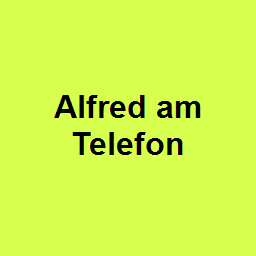 Alfred am Telefon