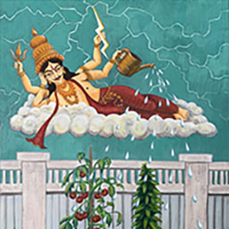 Lord Indra Waters a Garden