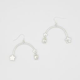 Grand Rainbow Bridge and The Petite Cat French Hook Earrings