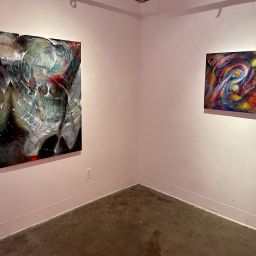 Installation View with Coloured Light