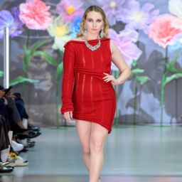 Red Sideways Mini Dress