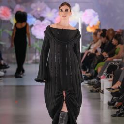 Black Low-Rehung Train Dress