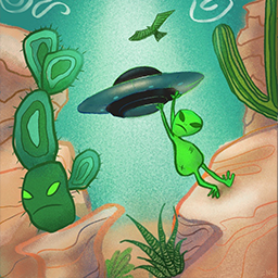 Tourist Trap Poster and Post Card for Roswell