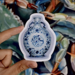 Blue Pilgrim Flask Sticker