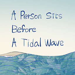 A Person Sits Before A Tidal Wave