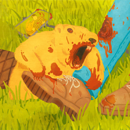 Death of a man who attempted to take a selfie with a beaver.