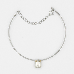 The Petite Cat Cuff Bracelet with Safety Chain