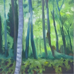 Sunlit Birches