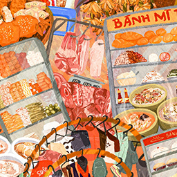 Vietnamese Market Mural
